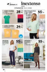 Gazetka promocyjna Auchan - Gazetka z MAŁĄ CENKĄ dźwigniesz więcej! Hipermarket Auchan - Gazetka - ważna od 06.03 do 06.03.2024 - strona 30 - produkty: Spódnica, T-shirt, Spodnie