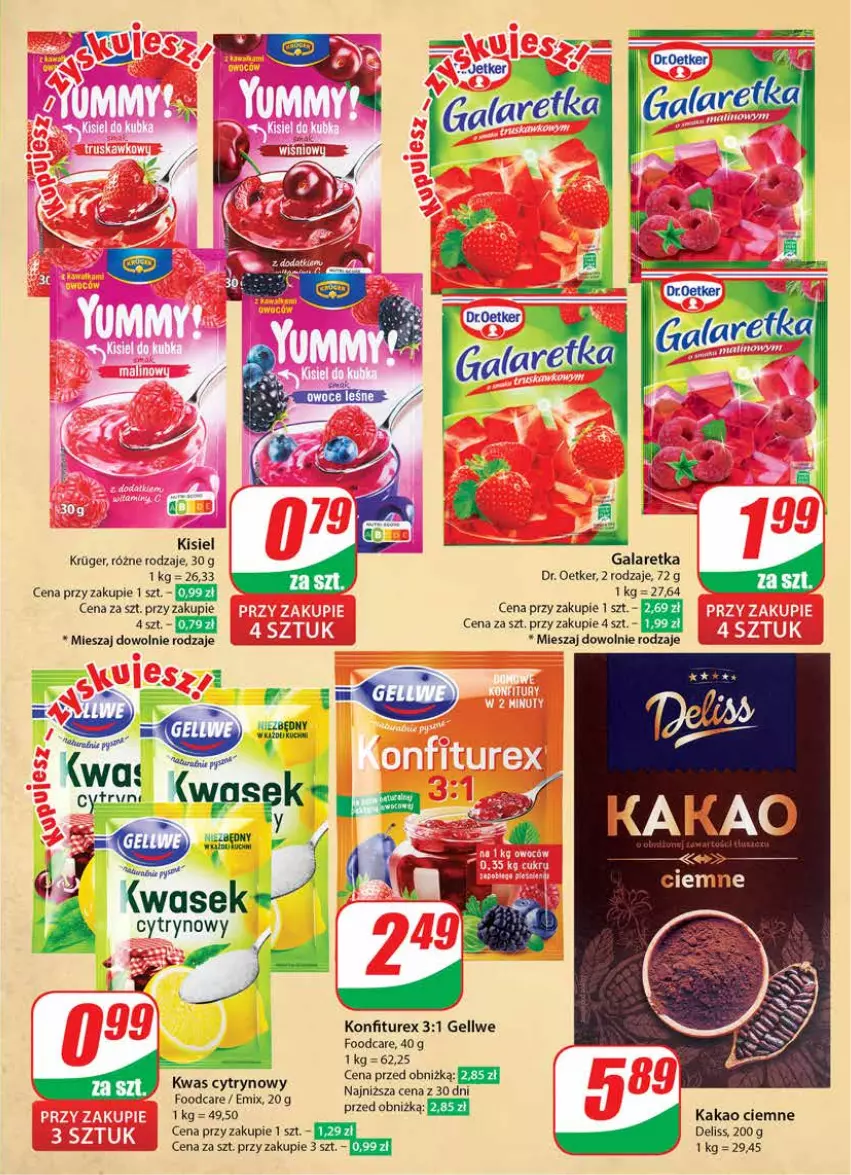 Gazetka promocyjna Dino - Gazetka 21 / 2024 - ważna 22.05 do 28.05.2024 - strona 17 - produkty: Deliss, Dr. Oetker, Gala, Galaretka, Kakao, Kisiel, Kwas cytrynowy