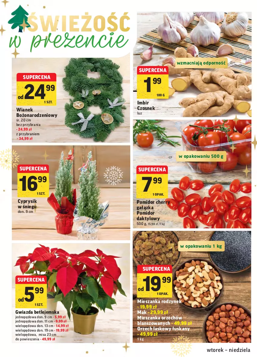 Gazetka promocyjna Intermarche - Gazetka promocyjna - ważna 14.12 do 19.12.2021 - strona 12 - produkty: Cyprysik, Czosnek, Gwiazda, Imbir, Por