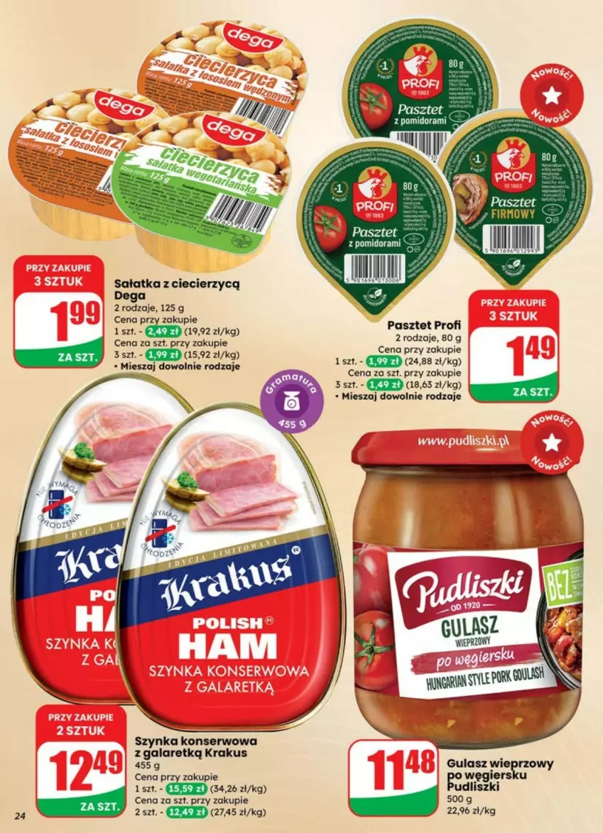 Gazetka promocyjna Dino - ważna 02.07 do 08.07.2025 - strona 17 - produkty: Dega, Gala, Krakus, Pasztet, Pudliszki, Sałat, Sałatka, Ser, Szynka, Szynka konserwowa