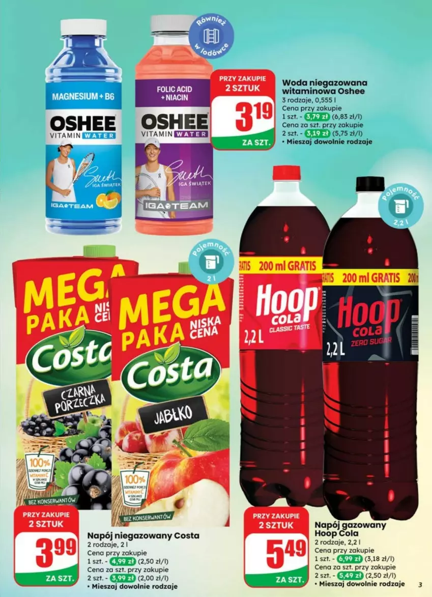 Gazetka promocyjna Dino - ważna 02.07 do 08.07.2025 - strona 23 - produkty: Hoop, Napój, Napój gazowany, Napój niegazowany, Oshee, Woda, Woda niegazowana
