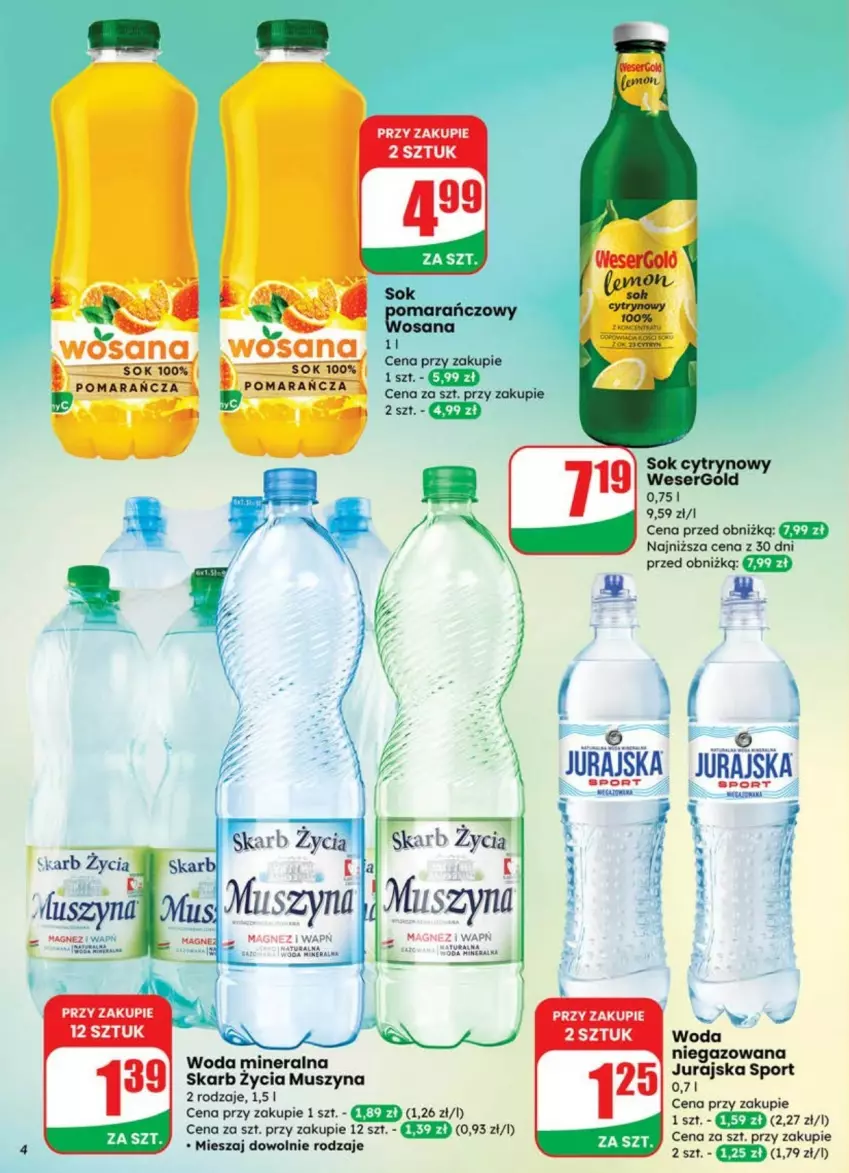 Gazetka promocyjna Dino - ważna 02.07 do 08.07.2025 - strona 34 - produkty: Mus, Sok, Szyna, Woda, Woda mineralna