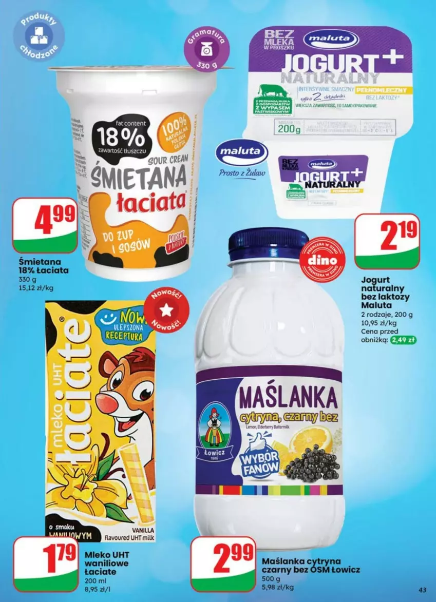 Gazetka promocyjna Dino - ważna 02.07 do 08.07.2025 - strona 38 - produkty: Fa, Jogurt, Jogurt naturalny, Maślanka, Tusz