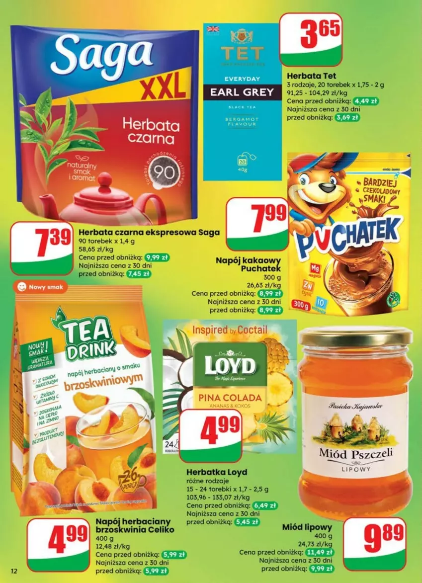 Gazetka promocyjna Dino - ważna 02.07 do 08.07.2025 - strona 4 - produkty: Herbata, Herbata czarna, Kakao, Loyd, Napój, Saga