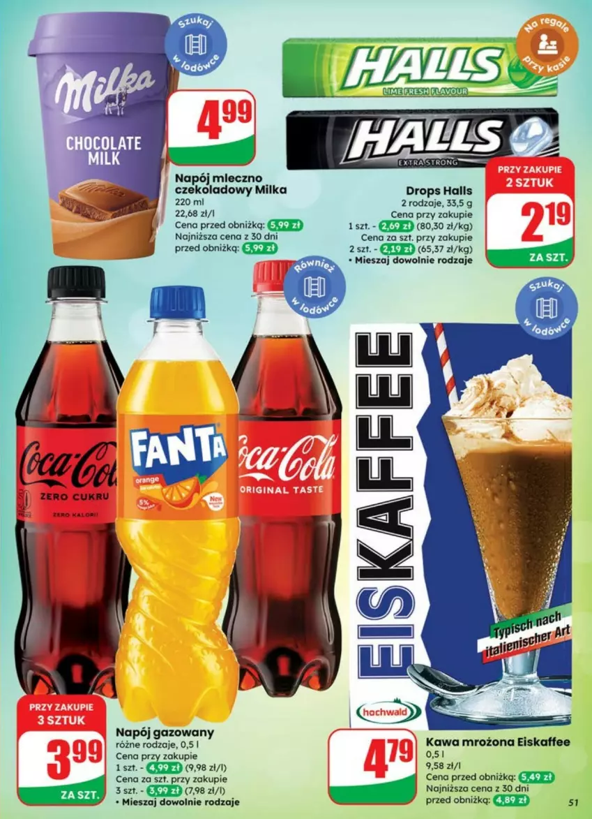 Gazetka promocyjna Dino - ważna 02.07 do 08.07.2025 - strona 47 - produkty: Halls, Kawa, Milka, Napój, Napój gazowany