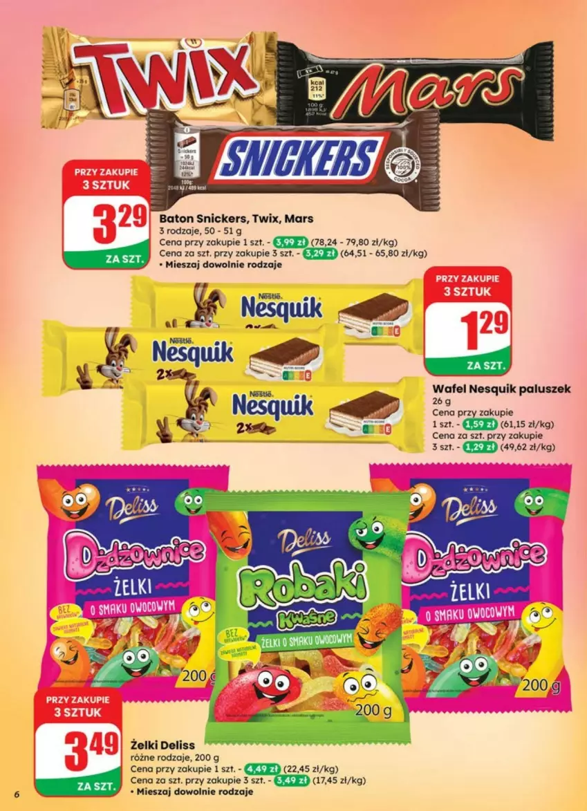 Gazetka promocyjna Dino - ważna 02.07 do 08.07.2025 - strona 56 - produkty: Baton, Deliss, Mars, Nesquik, Snickers, Twix