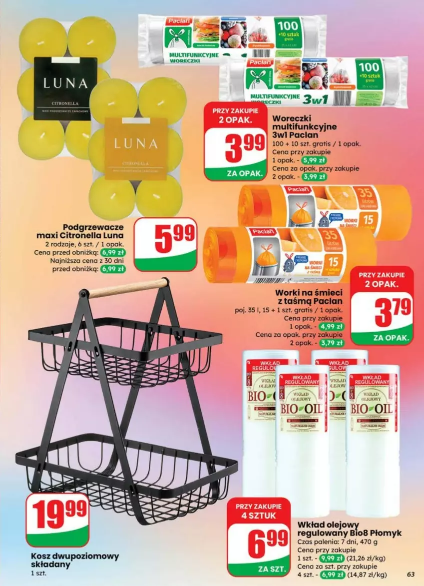 Gazetka promocyjna Dino - ważna 02.07 do 08.07.2025 - strona 60 - produkty: Gra, Kosz, Olej, Podgrzewacze, Wkład olejowy, Worki na śmiec, Worki na śmieci
