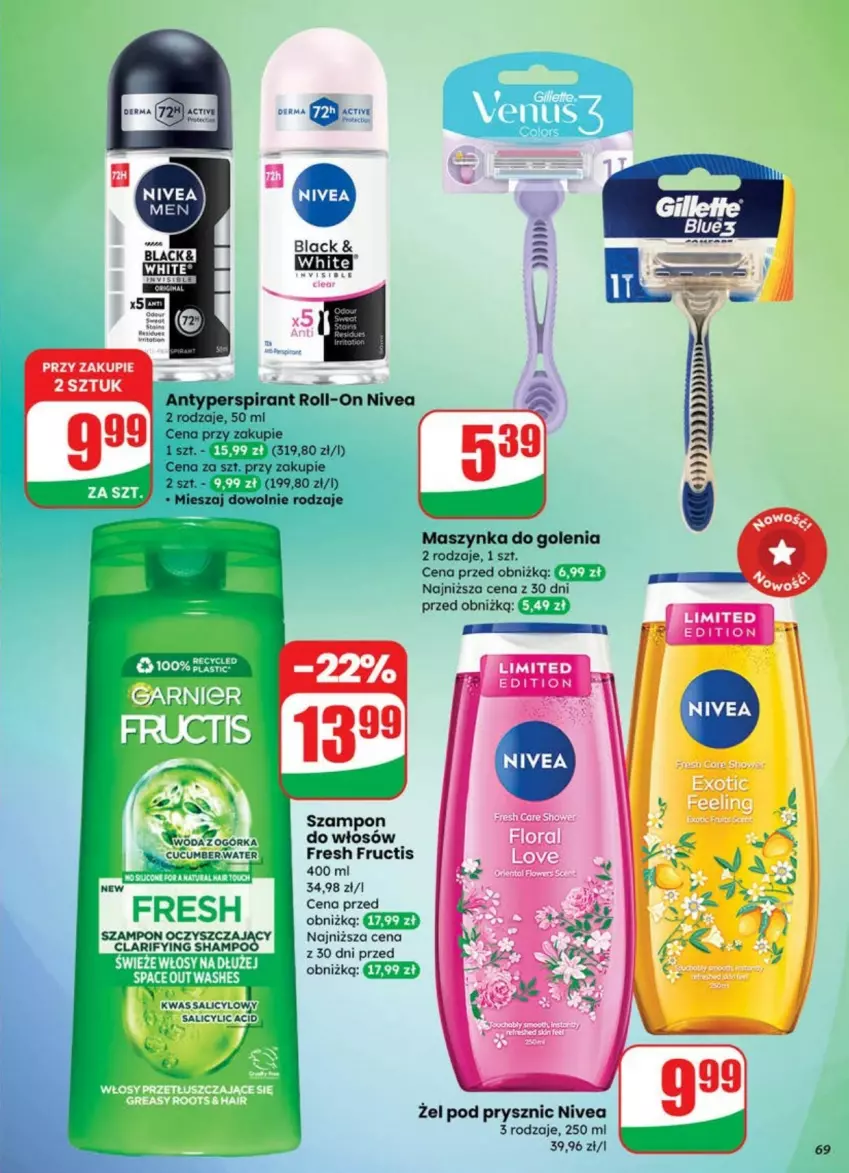 Gazetka promocyjna Dino - ważna 02.07 do 08.07.2025 - strona 66 - produkty: Antyperspirant, Fructis, Maszynka, Maszynka do golenia, Nivea, Szampon, Szynka, Woda
