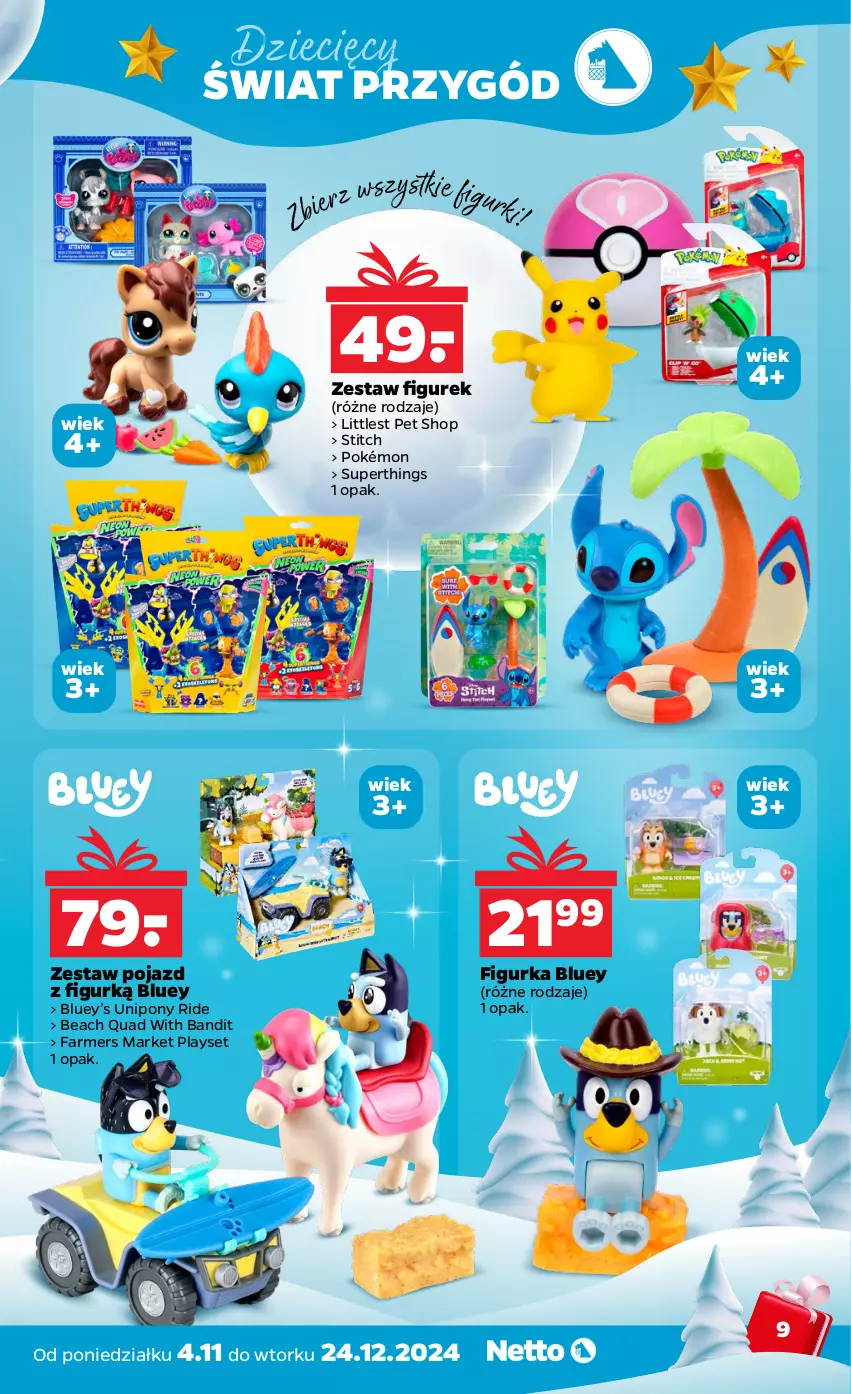 Gazetka promocyjna Netto - Katalog Zabawki 2024 - ważna 04.11 do 24.12.2024 - strona 9 - produkty: Bandi, Dzieci, Fa, Littlest Pet Shop, Pojazd, Pokémon