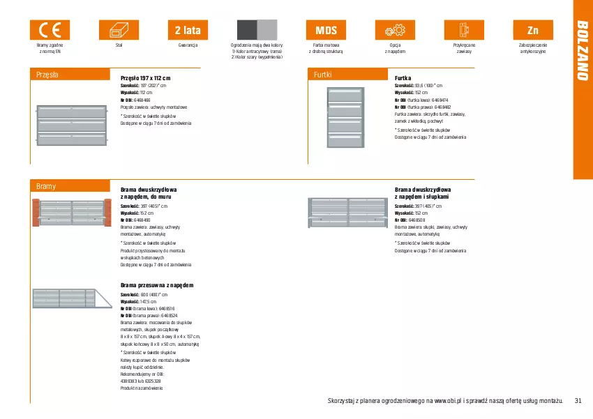 Gazetka promocyjna Obi - Gazetka OBI - ważna 01.10.2022 do 30.06.2023 - strona 31 - produkty: Fa, Piec, Por, Rama, Słupek, Sok, Uchwyty