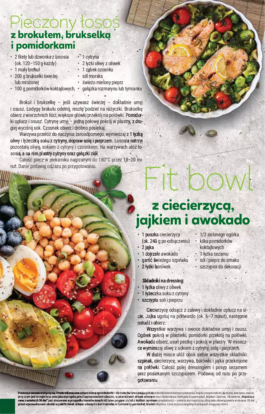 Gazetka promocyjna Stokrotka - Market - ważna 22.01 do 28.01.2026 - strona 14 - produkty: Cytryny, Czosnek, Dres, Mięso, Ogórek, Olej, Optima, Orka, Owoce, Piec, Piekarnik, Pieprz, Plasterki, Pomidorki, Por, Sezam, Sok, Sól, Sos, Szpinak, Warzywa, Warzywa i owoce