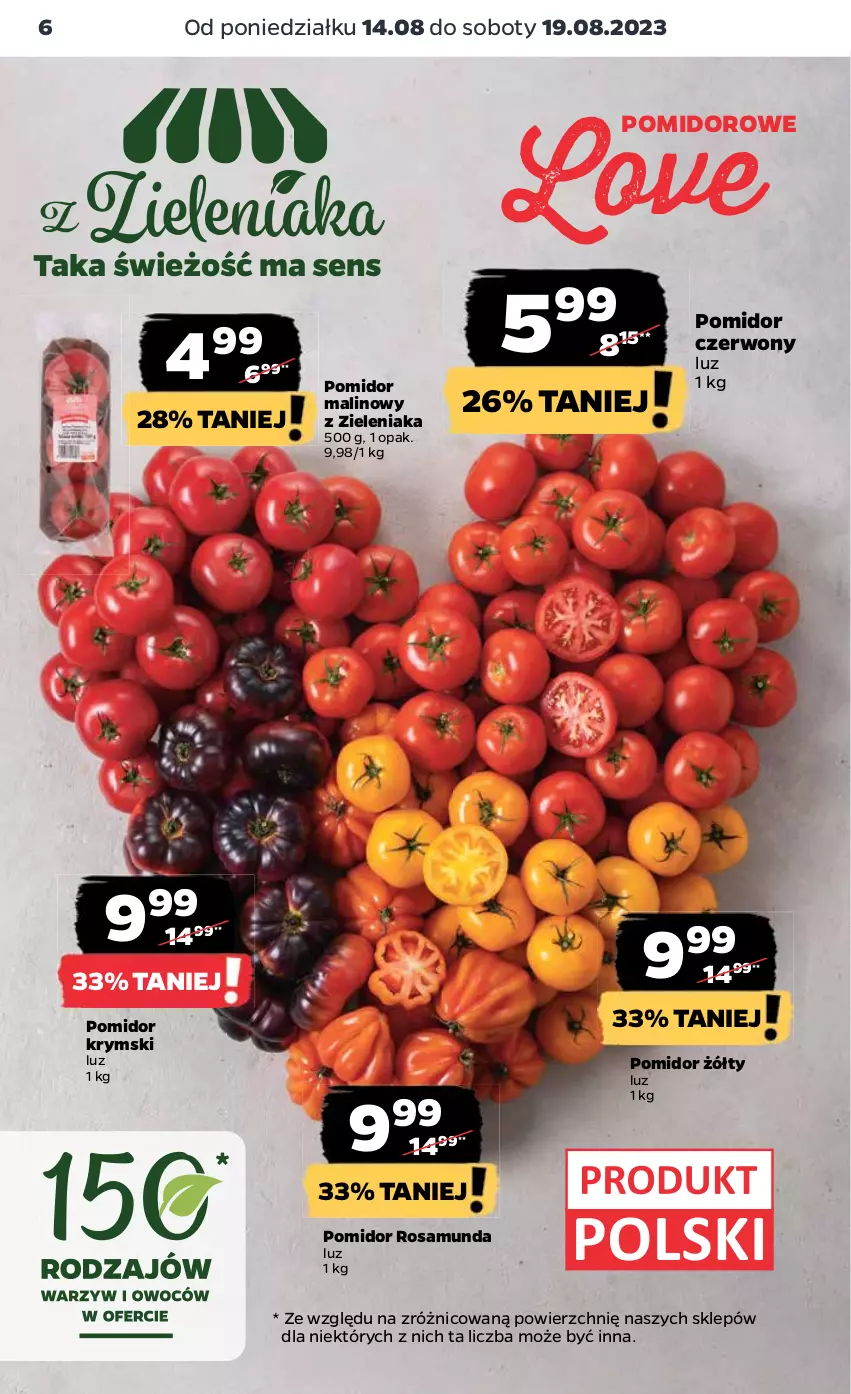 Gazetka promocyjna Netto - Artykuły spożywcze - ważna 14.08 do 19.08.2023 - strona 6 - produkty: Pomidor malinowy