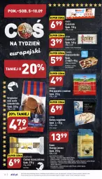 Gazetka promocyjna Aldi - Katalog spożywczy - Gazetka - ważna od 10.09 do 10.09.2022 - strona 20 - produkty: Ciastka, Ser, Gin, Columbia, Chałwa, Kawa mielona, Kawa, Wafle, Czekolada, Desery włoskie, Baton, Danio, Deser, Precelki, Kinder