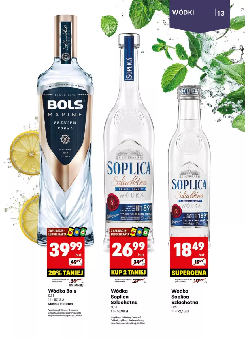 Gazetka promocyjna Delikatesy Centrum - DeliBarek DC22-DC23 - ważna 26.05 do 08.06.2025 - strona 13 - produkty: Bols, Fa, Soplica, Wódka