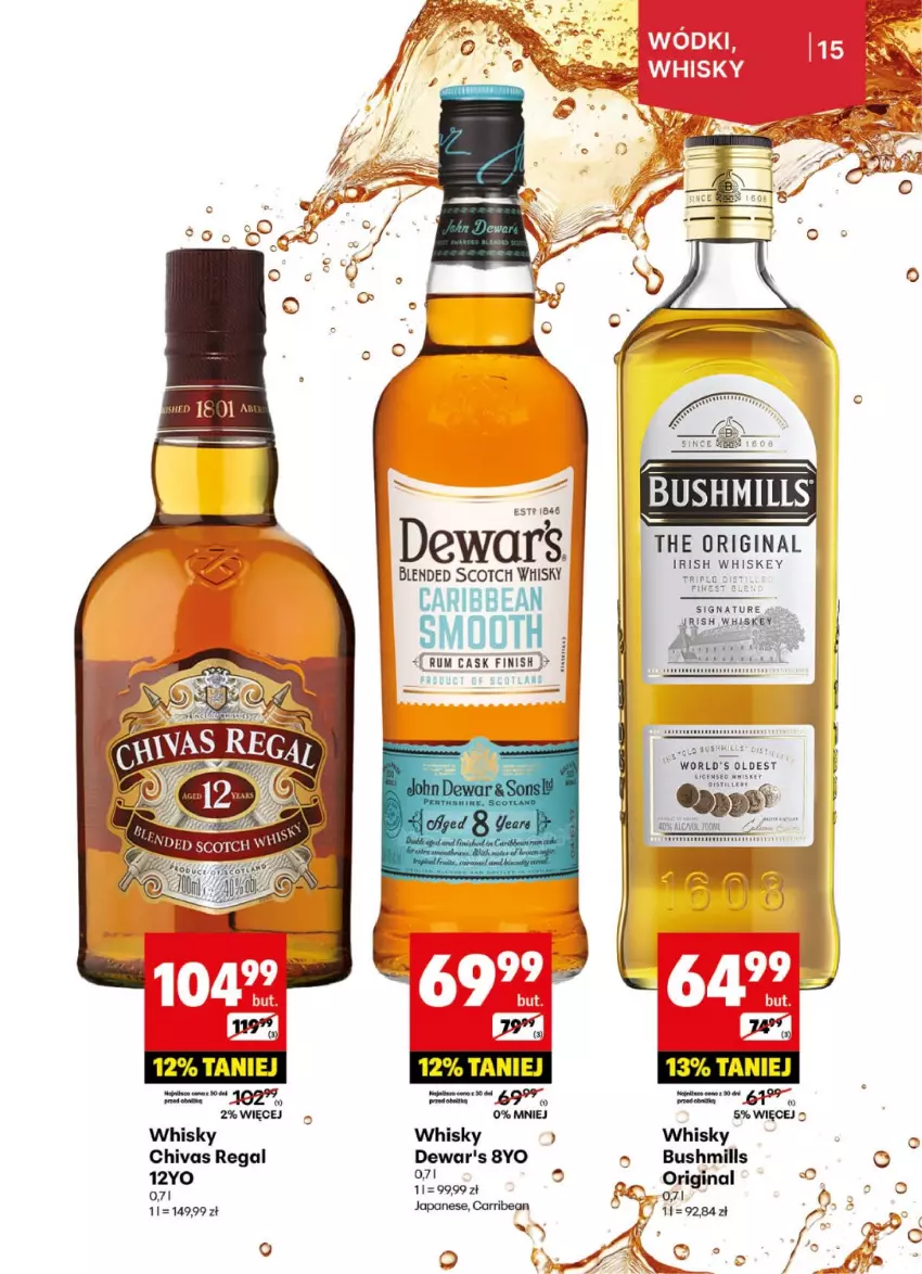 Gazetka promocyjna Delikatesy Centrum - DeliBarek DC22-DC23 - ważna 26.05 do 08.06.2025 - strona 15 - produkty: Bushmills, Gin, Whiskey, Whisky