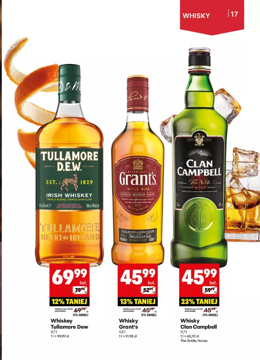 Gazetka promocyjna Delikatesy Centrum - DeliBarek DC22-DC23 - ważna 26.05 do 08.06.2025 - strona 17 - produkty: Bell, Gra, Grant's, STP, Tullamore Dew, Whiskey, Whisky