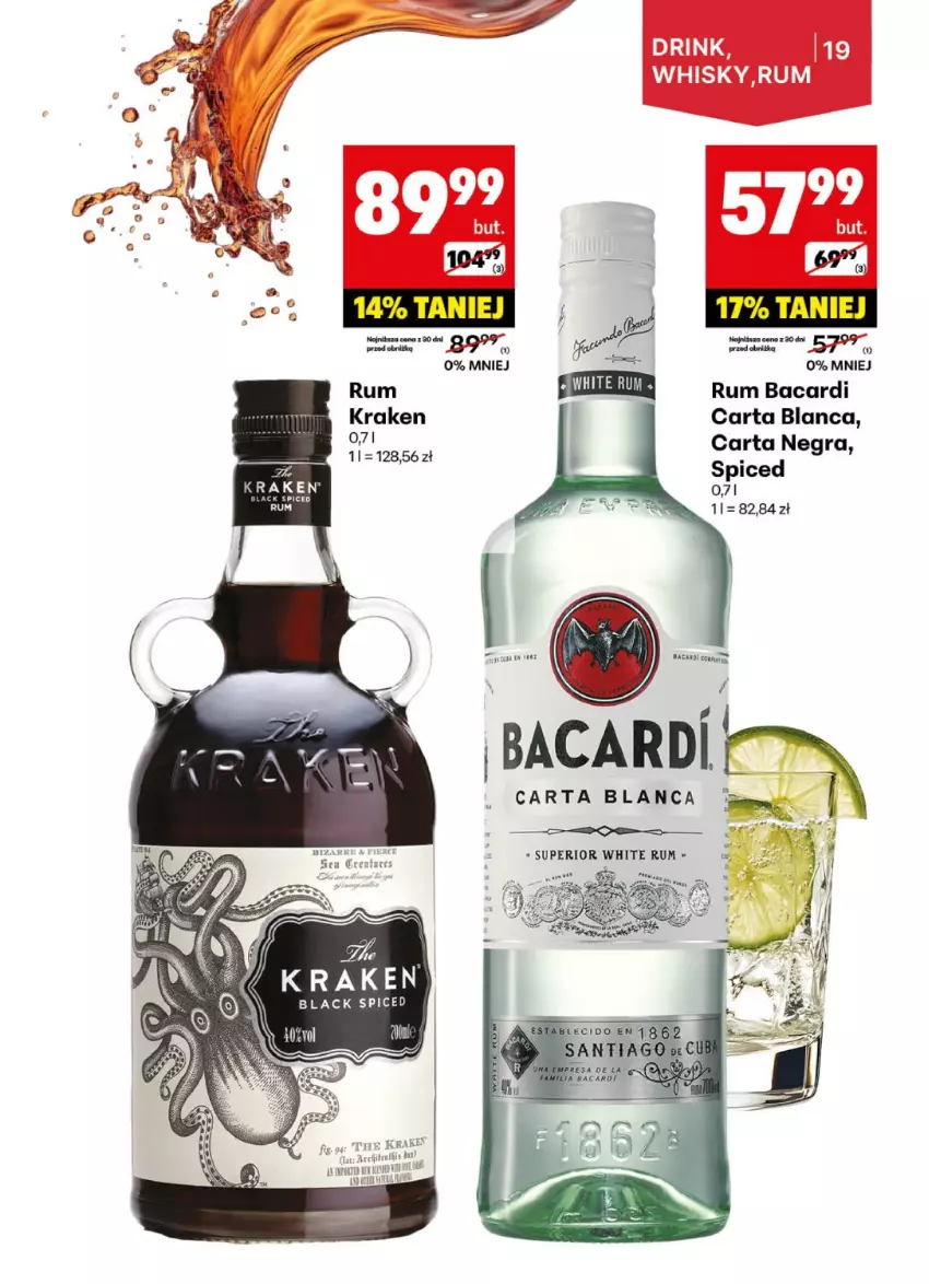 Gazetka promocyjna Delikatesy Centrum - DeliBarek DC22-DC23 - ważna 26.05 do 08.06.2025 - strona 19 - produkty: Bacardi, Gra, Por, Rum, Whisky