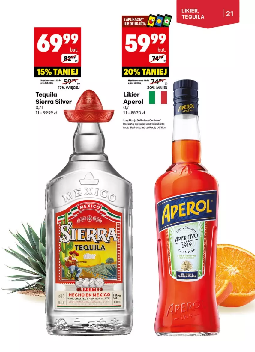 Gazetka promocyjna Delikatesy Centrum - DeliBarek DC22-DC23 - ważna 26.05 do 08.06.2025 - strona 21 - produkty: Aperol, Likier, Rum, Tequila