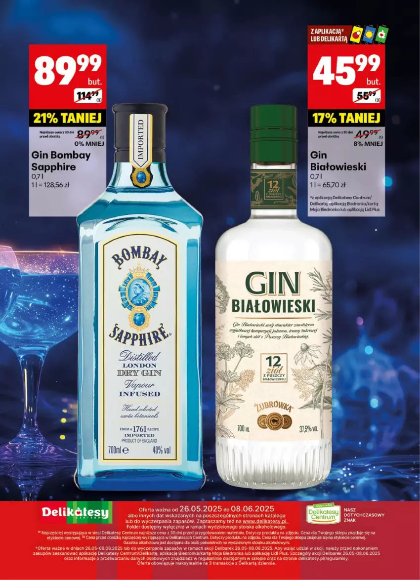 Gazetka promocyjna Delikatesy Centrum - DeliBarek DC22-DC23 - ważna 26.05 do 08.06.2025 - strona 22 - produkty: Gin, Mola, Por, Rama, Rum, Tran