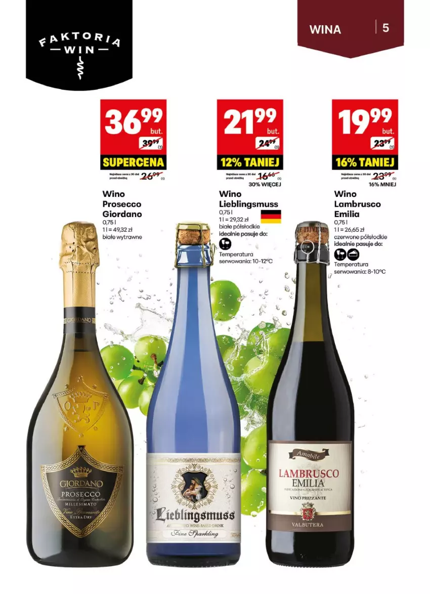 Gazetka promocyjna Delikatesy Centrum - DeliBarek DC22-DC23 - ważna 26.05 do 08.06.2025 - strona 5 - produkty: Gra, Mus, Prosecco, Ser, Tera, Wino