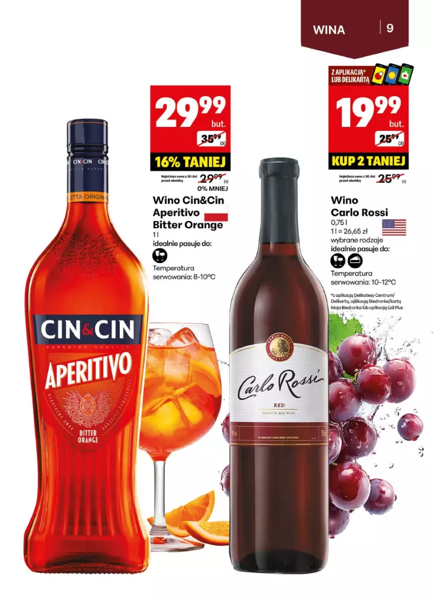 Gazetka promocyjna Delikatesy Centrum - DeliBarek DC22-DC23 - ważna 26.05 do 08.06.2025 - strona 9 - produkty: Carlo Rossi, Rum, Ser, Wino