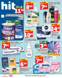 Gazetka promocyjna Topaz - Gazetka - Gazetka - ważna od 13.08 do 13.08.2025 - strona 24 - produkty: Nivea Men, Mydło w płynie, Top, Palmolive, Lactacyd, Bell, Dezodorant, Pasta do zębów, Tampony, Velvet, Szynka, Mola, Maszynka, Bella, Mydło, Maszynka do golenia, Colgate, Wkładki, Woda, Blend-a-Med, Nivea, LG