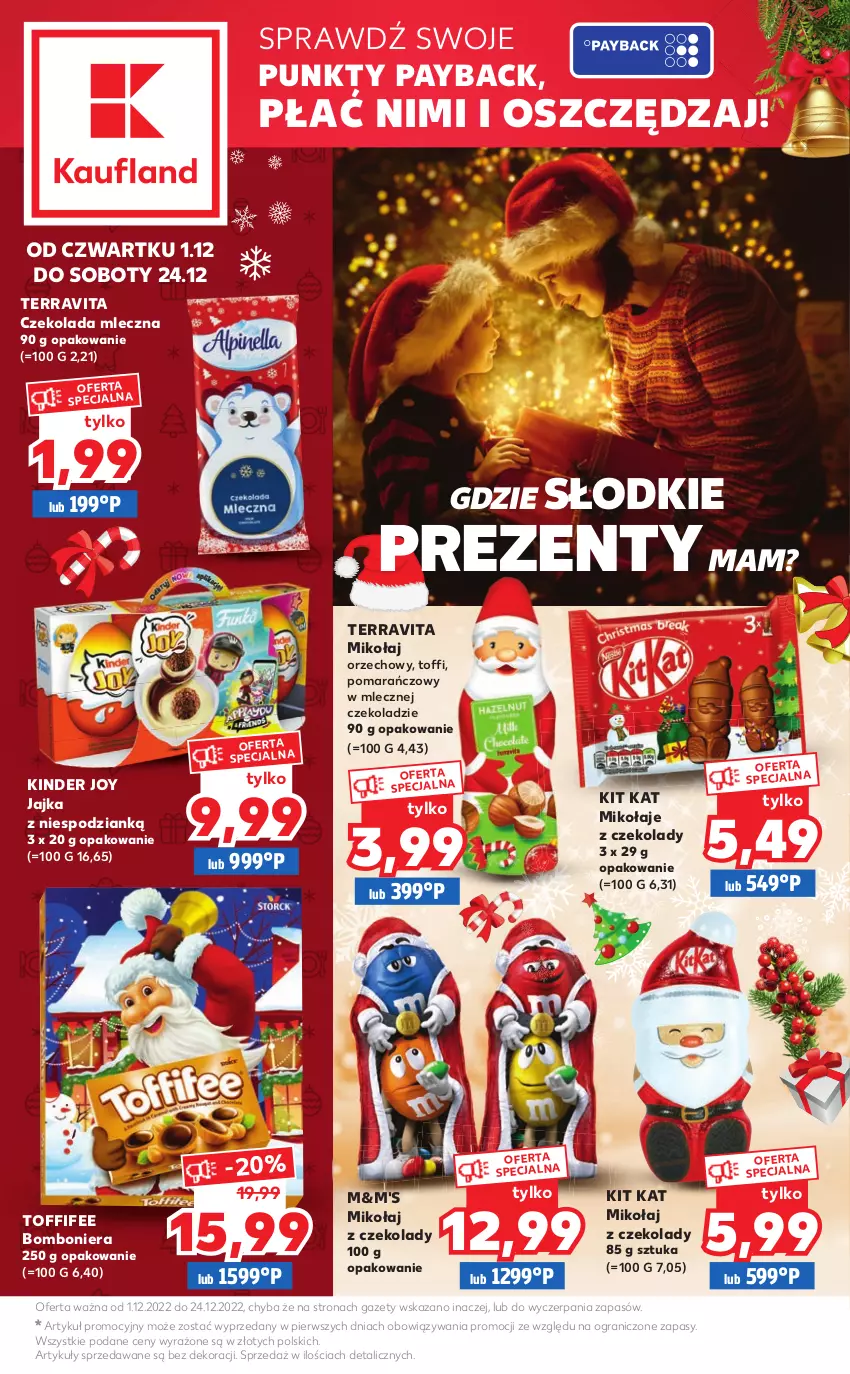 Gazetka promocyjna Kaufland - Oferta ważna od  01.12.2022 do 24.12.2022 lub do wyczerpania zapasów - ważna 01.12 do 24.12.2022 - strona 16 - produkty: Bomboniera, Czekolada, Czekolada mleczna, Gra, Kinder, Kit Kat, Toffifee, Vita C