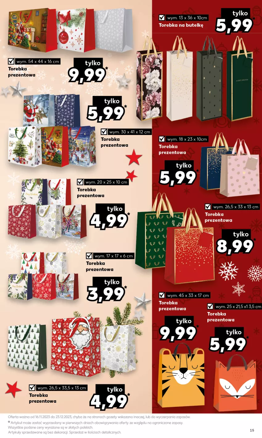 Gazetka promocyjna Kaufland - Kaufland - ważna 16.11 do 23.12.2023 - strona 15 - produkty: Torebka