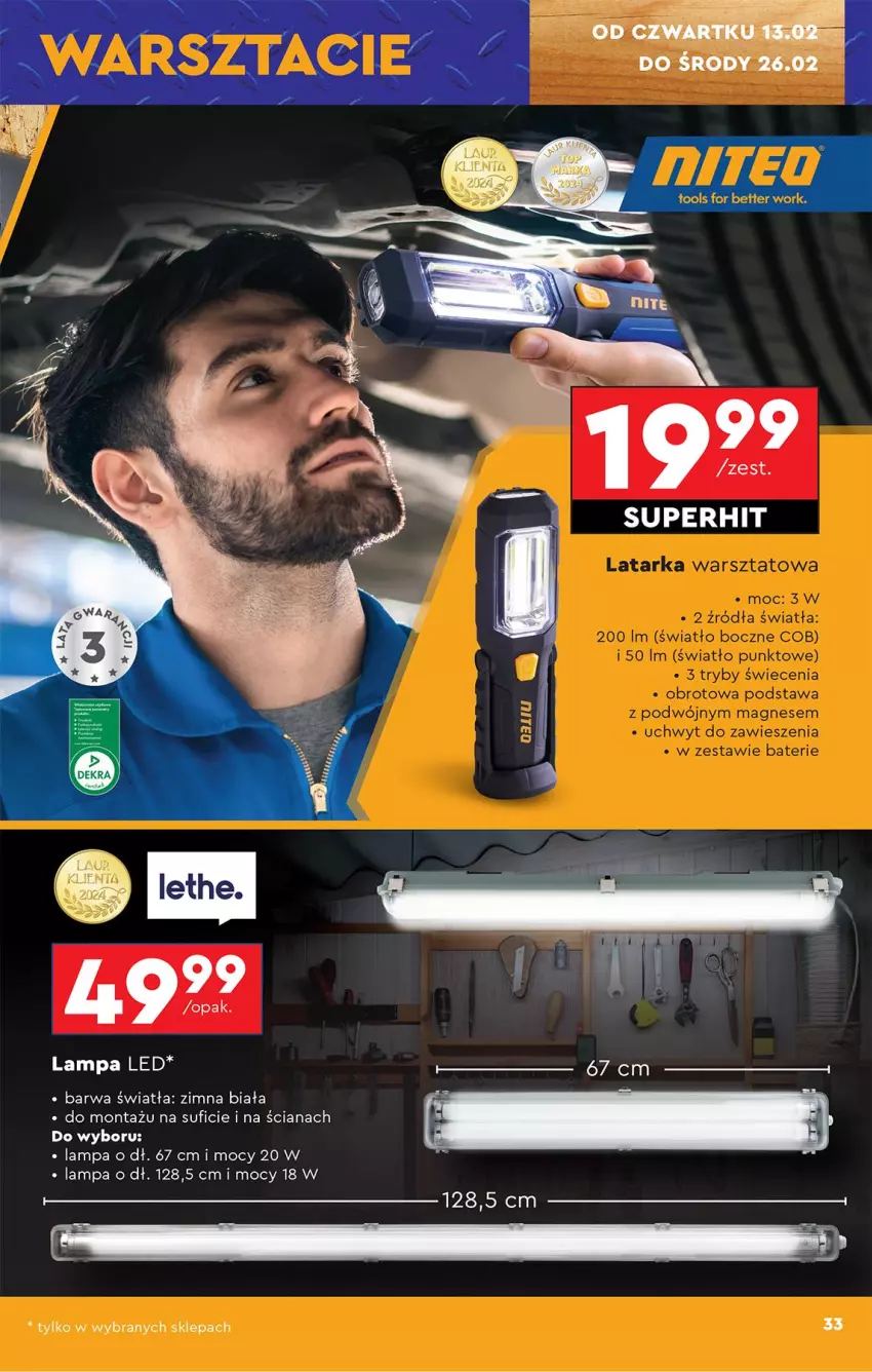 Gazetka promocyjna Biedronka - Okazje Tygodnia - ważna 08.02 do 22.02.2025 - strona 33 - produkty: Lampa, Lampa LED