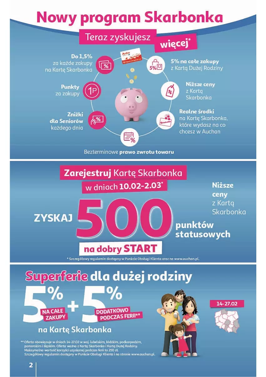 Gazetka promocyjna Auchan - przeNISKIE CENY prze porządki Hipermarkety - ważna 17.02 do 23.02.2022 - strona 2 - produkty: Gra, Karp, LG