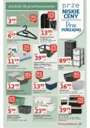 Gazetka promocyjna Auchan - przeNISKIE CENY prze porządki Hipermarkety - Gazetka - ważna od 23.02 do 23.02.2022 - strona 17 - produkty: Ubrania, Por, Wieszak, Kosz, Pojemnik, Regał, Pokrywa