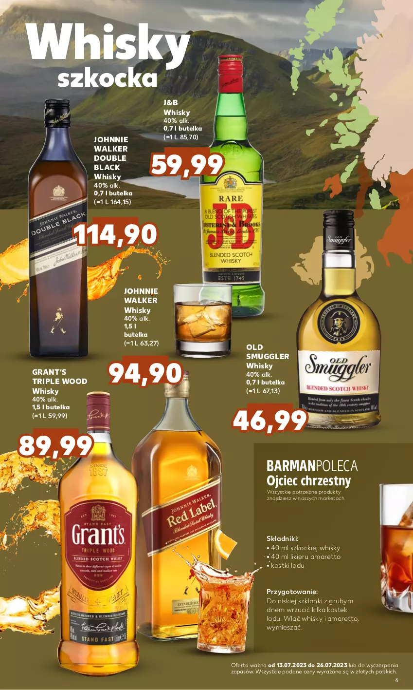 Gazetka promocyjna Kaufland - Barek Kauflandu - ważna 13.07 do 26.07.2023 - strona 4 - produkty: Gra, Johnnie Walker, Koc, Lack, Lanki, Likier, Stek, Whisky