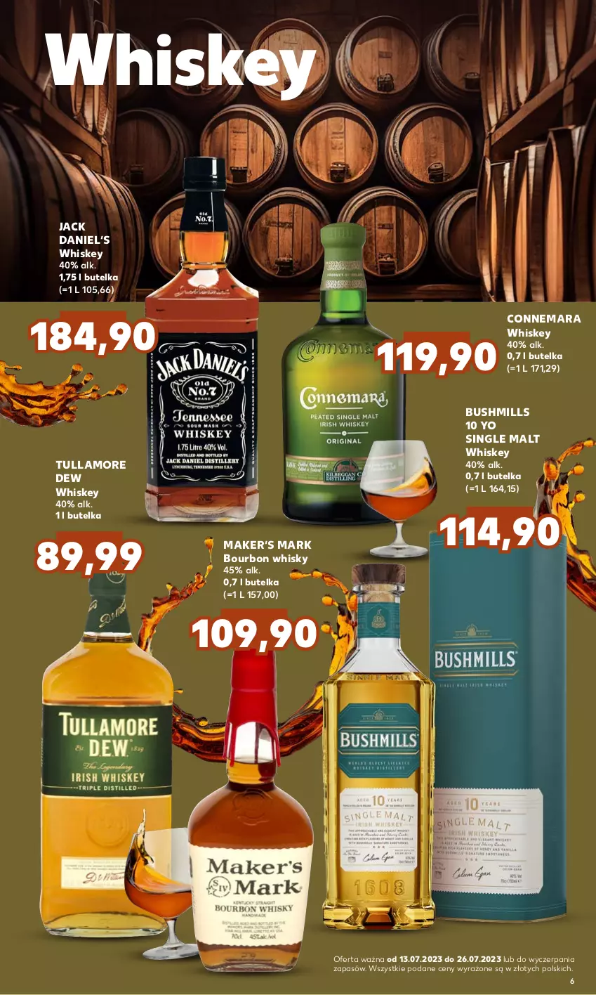 Gazetka promocyjna Kaufland - Barek Kauflandu - ważna 13.07 do 26.07.2023 - strona 6 - produkty: Bourbon, Bushmills, Tullamore Dew, Whiskey, Whisky
