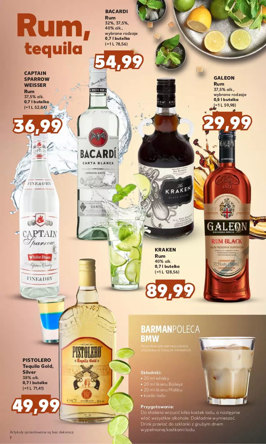 Gazetka promocyjna Kaufland - Barek Kauflandu - ważna 13.07 do 26.07.2023 - strona 7 - produkty: Alkohole, Bacardi, Lanki, Leon, Likier, Malibu, Rum, Ser, Stek, Tequila, Whisky