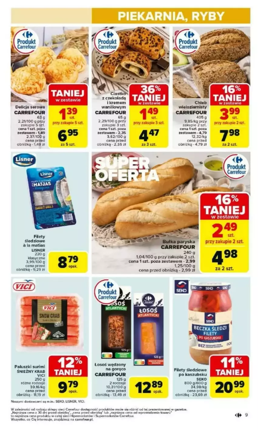 Gazetka promocyjna Carrefour - ważna 17.03 do 22.03.2025 - strona 3 - produkty: Delicja serowa, Lisner, Por, SEKO, Ser, Surimi