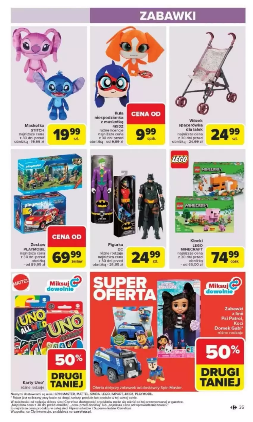 Gazetka promocyjna Carrefour - ważna 17.03 do 22.03.2025 - strona 31 - produkty: Acer, Klocki, LEGO, Minecraft, Mobil, Playmobil, Por, Wózek