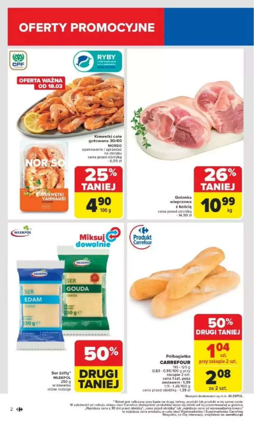 Gazetka promocyjna Carrefour - ważna 17.03 do 22.03.2025 - strona 34 - produkty: Bagietka, Fa, Kawa, Krewetki, Półbagietka