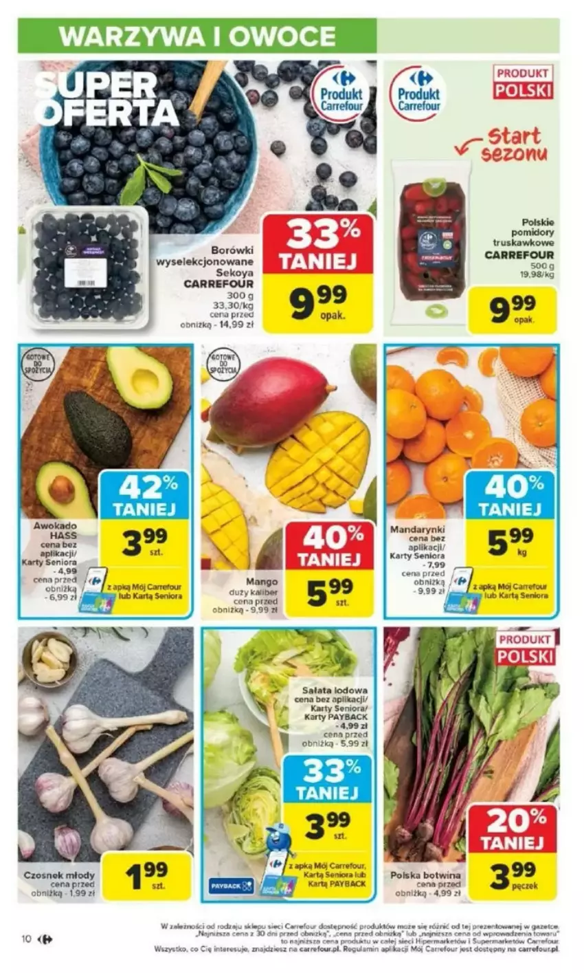 Gazetka promocyjna Carrefour - ważna 17.03 do 22.03.2025 - strona 4 - produkty: Czosnek, Mandarynki, Owoce, Sałat, Sałata lodowa, SEKO, Warzywa, Warzywa i owoce