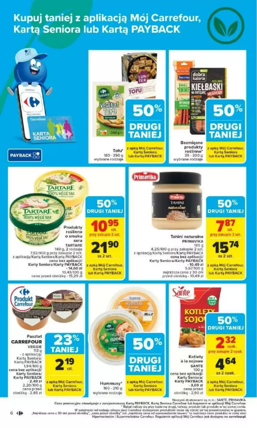 Gazetka promocyjna Carrefour - ważna 17.03 do 22.03.2025 - strona 45 - produkty: Kotlet, Mus, Pasztet, Prima, Primavika, Sante, Sencor, Ser, Tarta, Tartare, Tofu, Vegeta