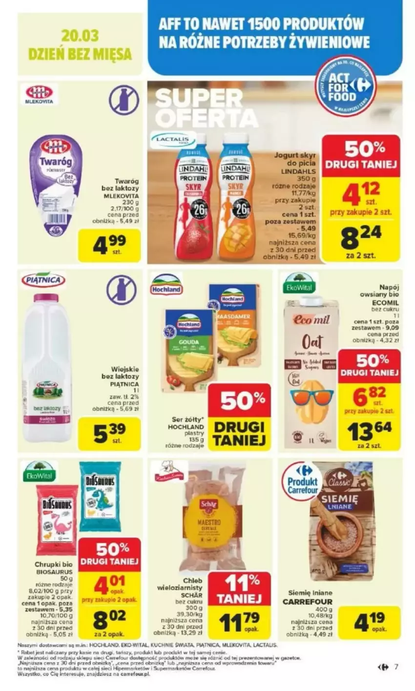 Gazetka promocyjna Carrefour - ważna 17.03 do 22.03.2025 - strona 46 - produkty: Cars, Chrupki, Fa, Jogurt, Kaki, Koc, Mleko, Mlekovita, Piątnica, Por, Ser, Twaróg