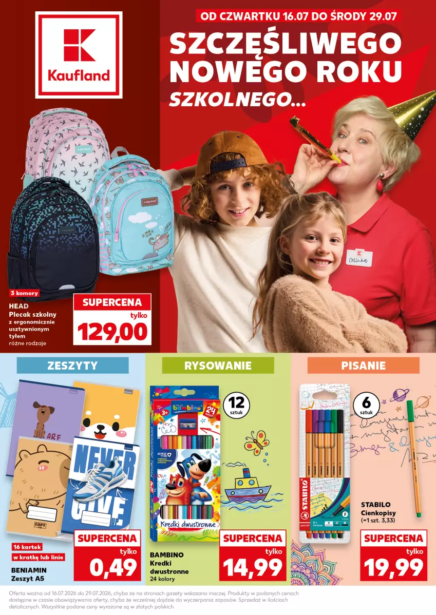 Gazetka promocyjna Kaufland - Kaufland - ważna 16.07 do 29.07.2026 - strona 1 - produkty: Plecak