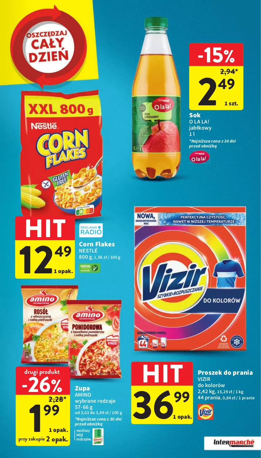 Gazetka promocyjna Intermarche - Gazetka Intermarche - ważna 07.09 do 13.09.2023 - strona 39 - produkty: Corn flakes, Nestlé, Proszek do prania, Sok, Vizir, Zupa