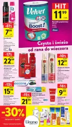 Gazetka promocyjna Intermarche - Gazetka Intermarche - Gazetka - ważna od 13.09 do 13.09.2023 - strona 32 - produkty: Wellaflex, Corega, Papier, Old Spice, Dezodorant, Krem do rąk, Pasta do zębów, Velvet, Wella, Ręcznik, Garnier, Lakier do włosów, Pianka do włosów, Sensodyne, Lakier, Fa