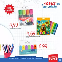 Gazetka promocyjna Topaz - Gazetka - Gazetka - ważna od 10.09 do 10.09.2025 - strona 15 - produkty: Top, Flamastry