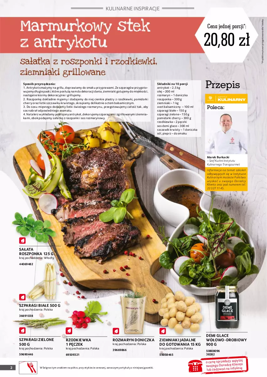 Gazetka promocyjna Selgros - Oferta gastronomiczna - ważna 01.04 do 30.04.2021 - strona 2 - produkty: Grill, Kosz, LG, Ocet, Ocet balsamiczny, Olej, Pieprz, Pomidorki, Por, Roszponka, Rzodkiewka, Sałat, Sól, Sos, Talerz, Tran, Ziemniaki