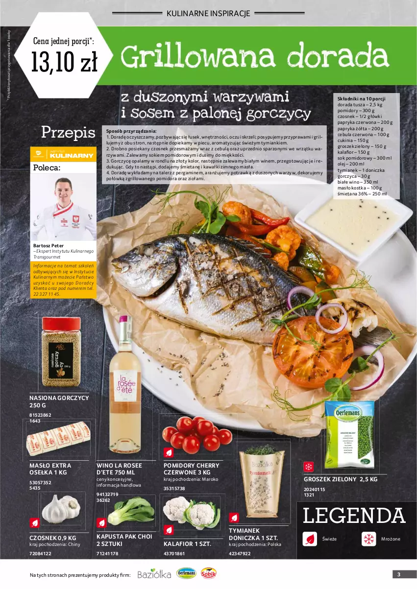 Gazetka promocyjna Selgros - Oferta gastronomiczna - ważna 01.04 do 30.04.2021 - strona 3 - produkty: Cebula, Cebula czerwona, Czosnek, Grill, Groszek, Kalafior, Kawa, Kosz, Masło, O nas, Olej, Papryka, Papryka czerwona, Papryka żółta, Piec, Pomidory, Por, Sok, Sok pomidorowy, Talerz, Tran, Tusz, Warzywa, Wino