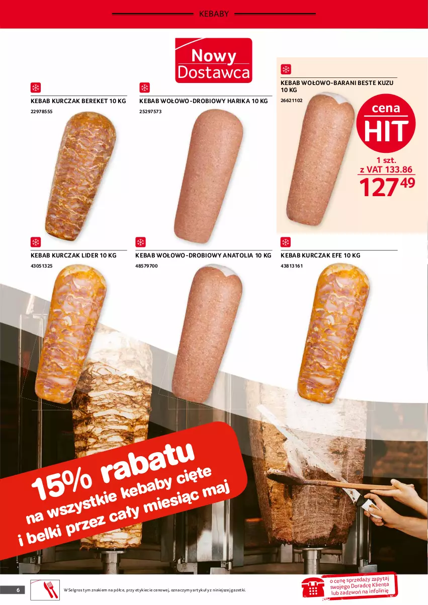 Gazetka promocyjna Selgros - Oferta gastronomiczna - ważna 01.04 do 30.04.2021 - strona 6 - produkty: Kebab, Kurczak, LG