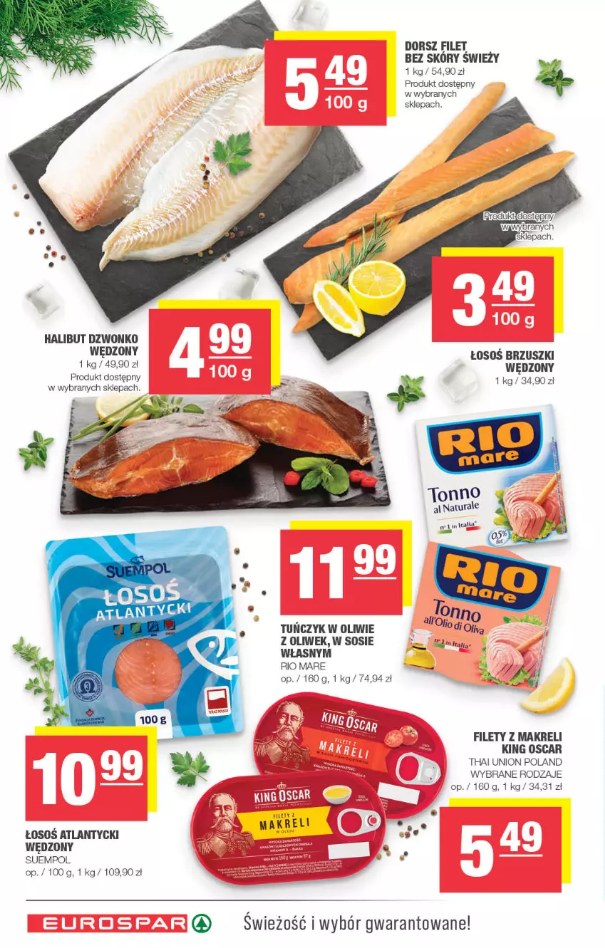 Gazetka promocyjna Spar - EuroSpar - ważna 15.01 do 25.01.2023 - strona 12 - produkty: Dorsz, Halibut, Rio Mare, Sos, Suempol, Tuńczyk