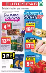 Gazetka promocyjna Spar - EuroSpar - Gazetka - ważna od 25.01 do 25.01.2023 - strona 1 - produkty: Kurczak, Lubella, Makaron, Sok, Filet z piersi kurczaka, Bell, Papryka czerwona, Papryka, Kawa mielona, Kawa, Ferrero Rocher, Czekolada mleczna, Czekolada, Ferrero, Bella, Jacobs