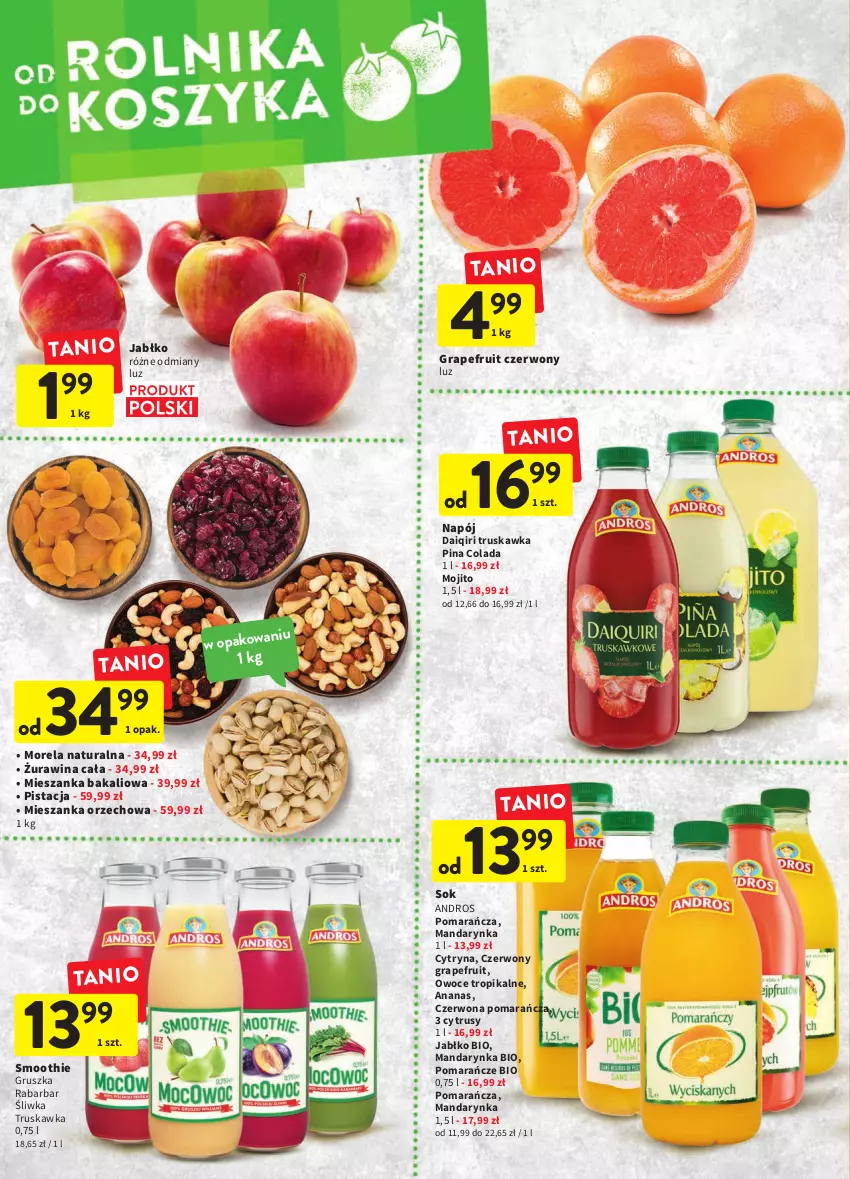 Gazetka promocyjna Intermarche - Spożywcza - ważna 17.03 do 23.03.2022 - strona 10 - produkty: Ananas, Gra, Mieszanka bakaliowa, Mieszanka orzechowa, Morela, Napój, Owoce, Pomarańcze, Smoothie, Sok